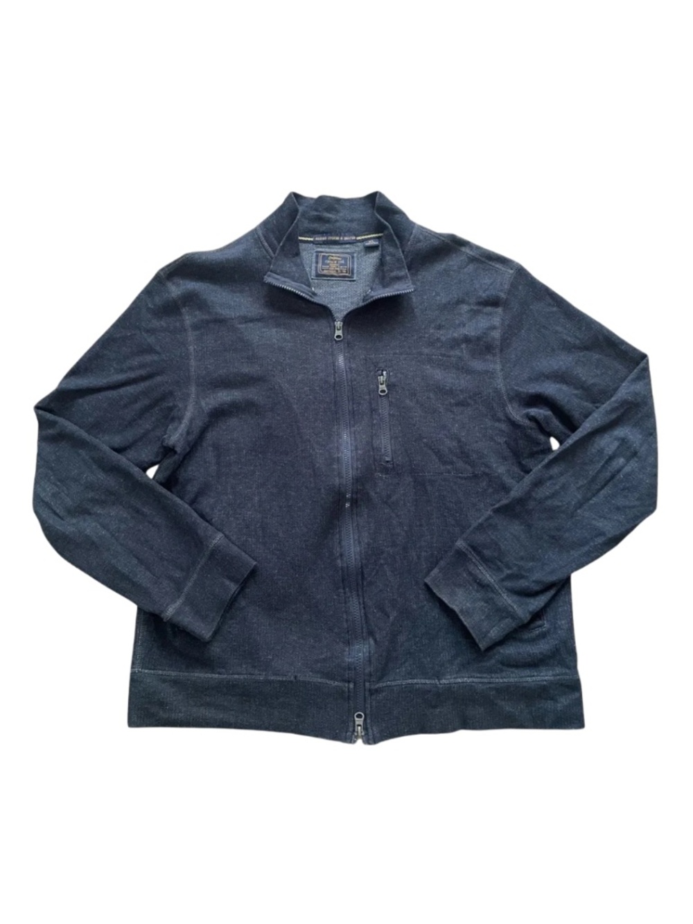 Men's Full-Zip Knit Sweater Jacket - charcoal XL